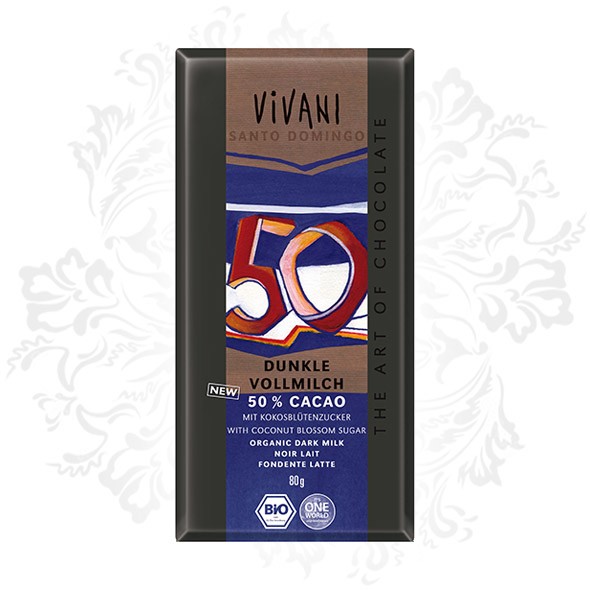 Vivani - Dark Milk Chocolate 50% Cocoa Santo Domingo